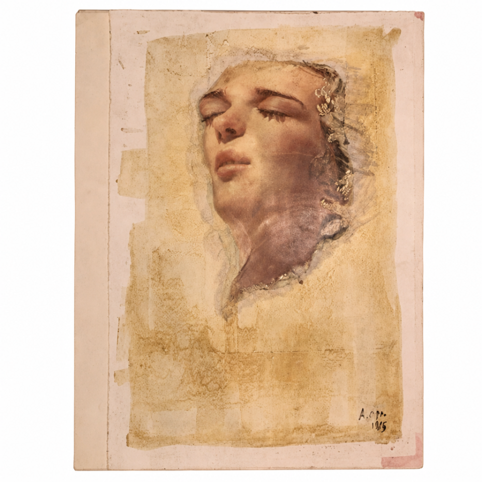 ASO-0036, Denominazione catalografica dell’Archivio: Occhi chiusi, Augusto Salvatore Oppo