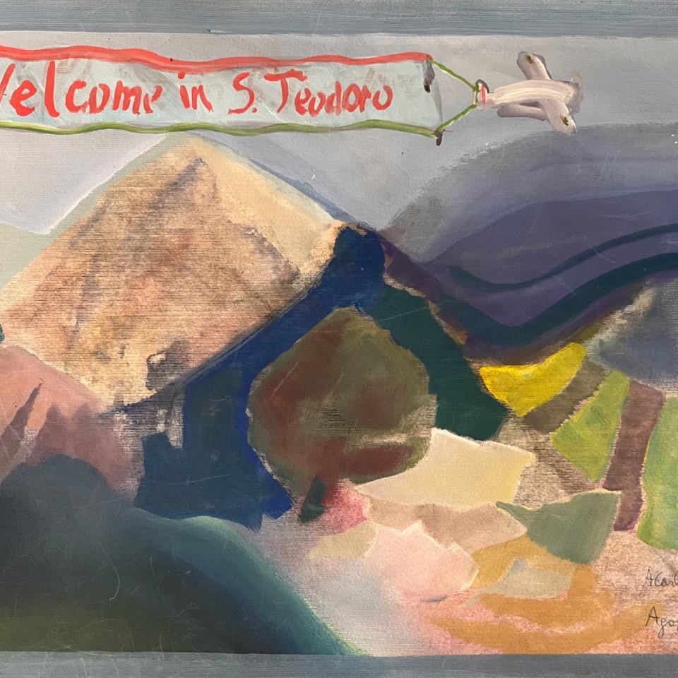 ASO-0001, Welcome in S.Teodoro, Augusto Salvatore Oppo, 1989, Papier, 50 x 35 cm