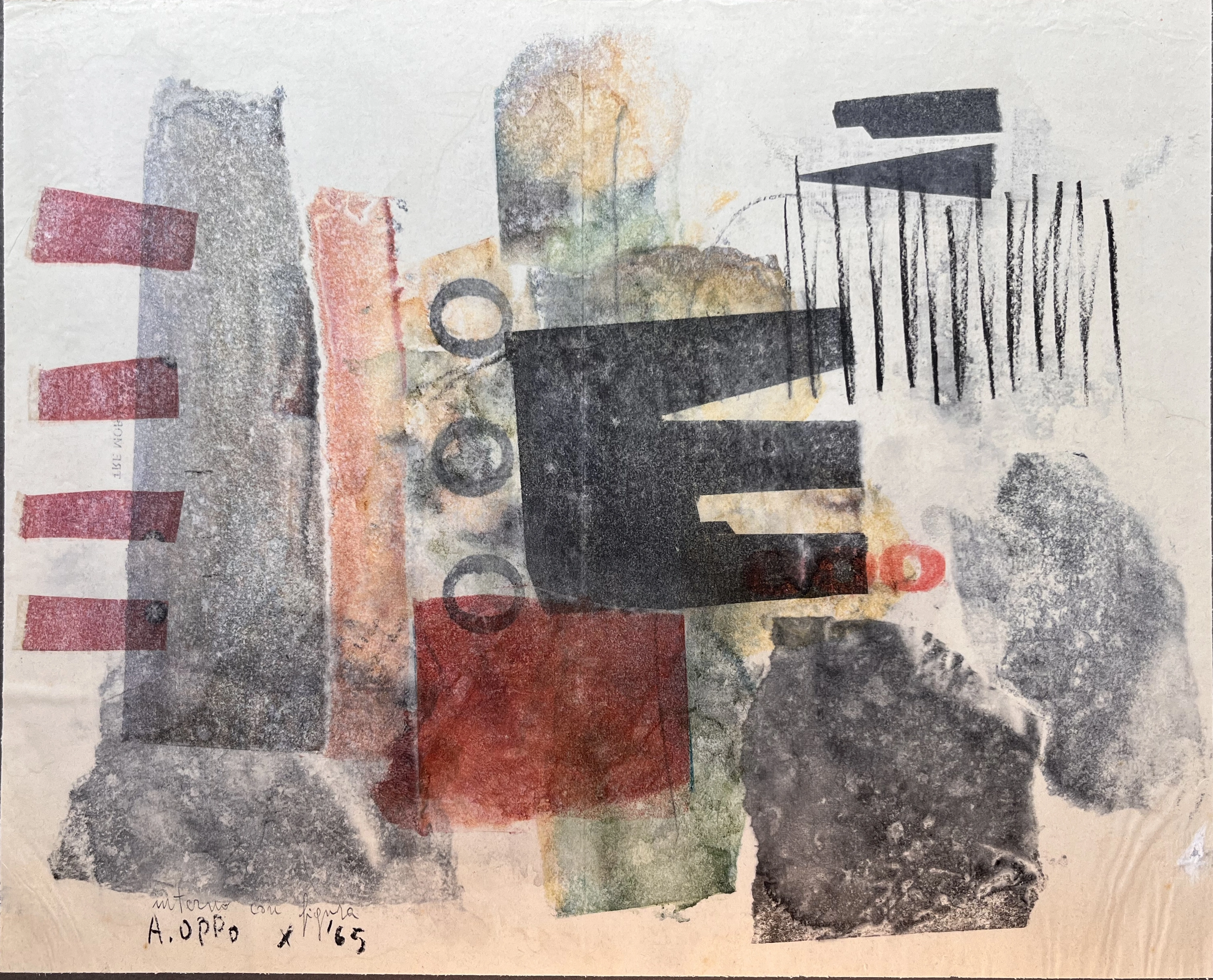 ASO-0349, Titolo dell’autore: Interno con figura, Augusto Salvatore Oppo